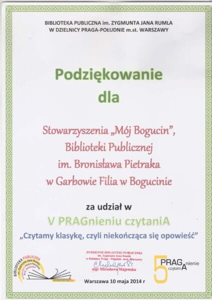 podziękowanie w-wa