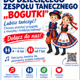 Plakat - zaproszenie do nauki tańca ludowego